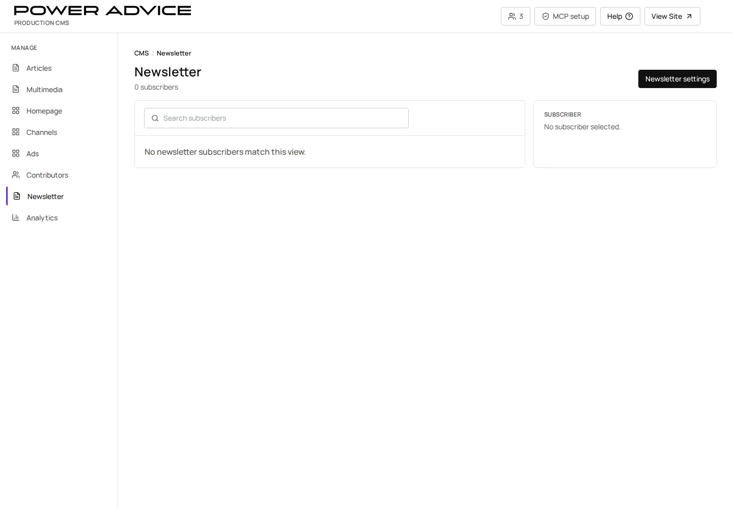 Authenticated Newsletter workflow